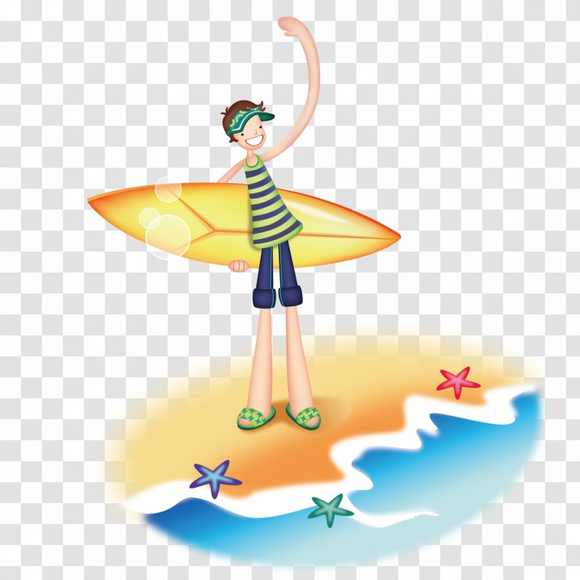 Cartoon Comics Illustration - Water Skiing - Take Surfing Skateboarding Boy Transparent PNG