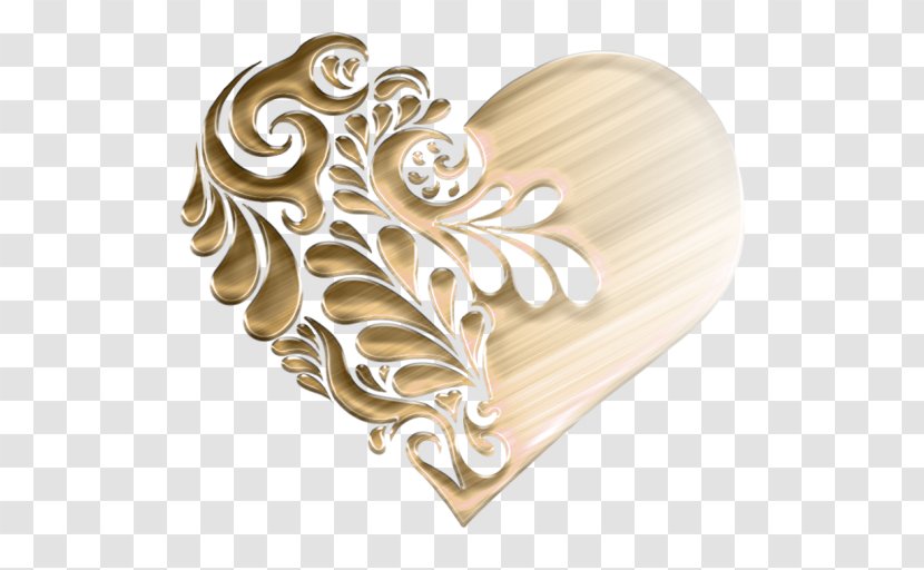 Love Background Heart - Beige - Metal Transparent PNG