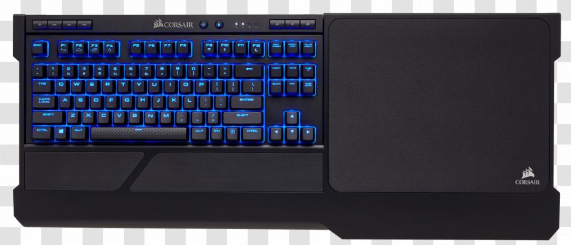 Computer Keyboard Support Tray Corsair K63 Black Wireless Mechanical Gaming & Lapboard Combo - Hardware - Ces 2018 Monitor Transparent PNG