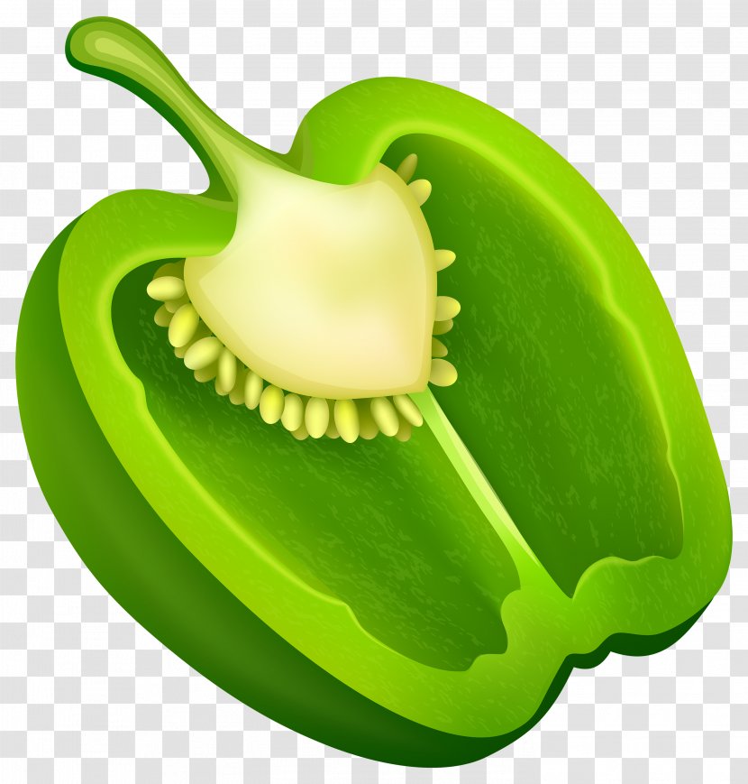 Bell Pepper Chili Black Clip Art - Half Cliparts Transparent PNG