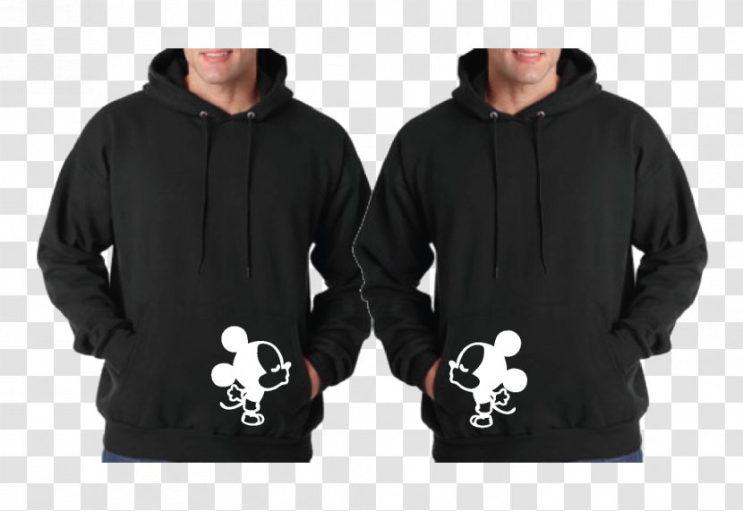 T-shirt Minnie Mouse Hoodie Mickey Clothing - Black Transparent PNG