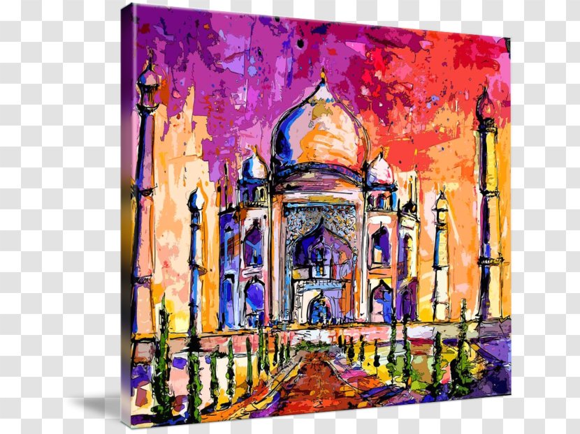 Taj Mahal Mixed Media Modern Art Artist - Mosque Transparent PNG