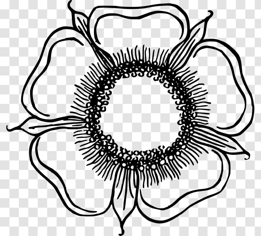 Drawing Line Art Stock Photography Clip - Blackandwhite - Of Flowers Symmetry Point Transparent PNG