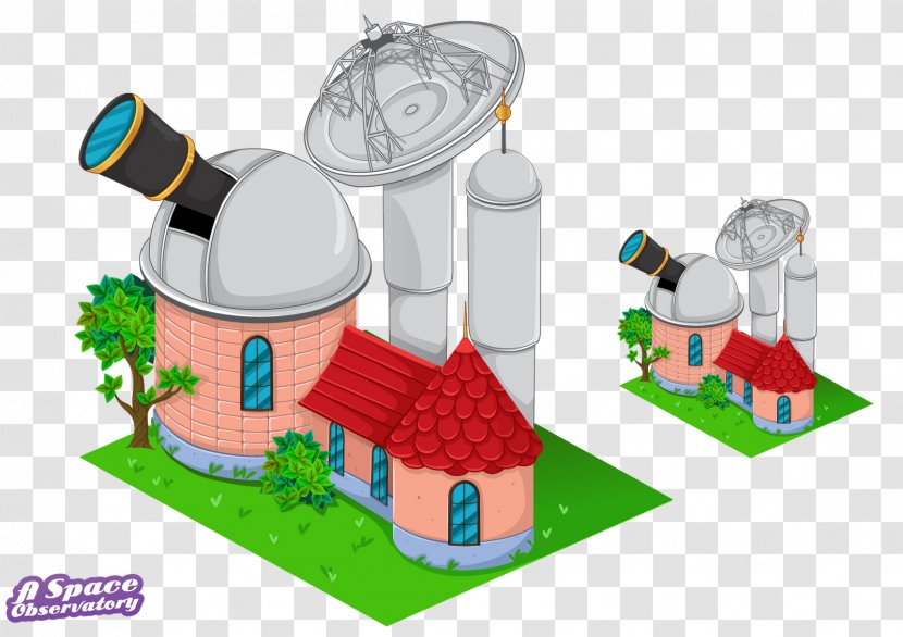 Observatory Cartoon Plunder Pirates Space Telescope - Toy - Isometric Building Illustration Transparent PNG