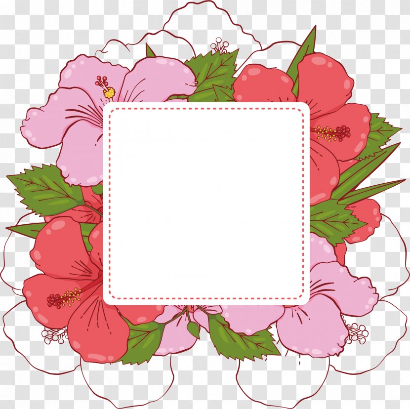 Flower Adobe Illustrator Clip Art - Pink Summer Banner Box Transparent PNG