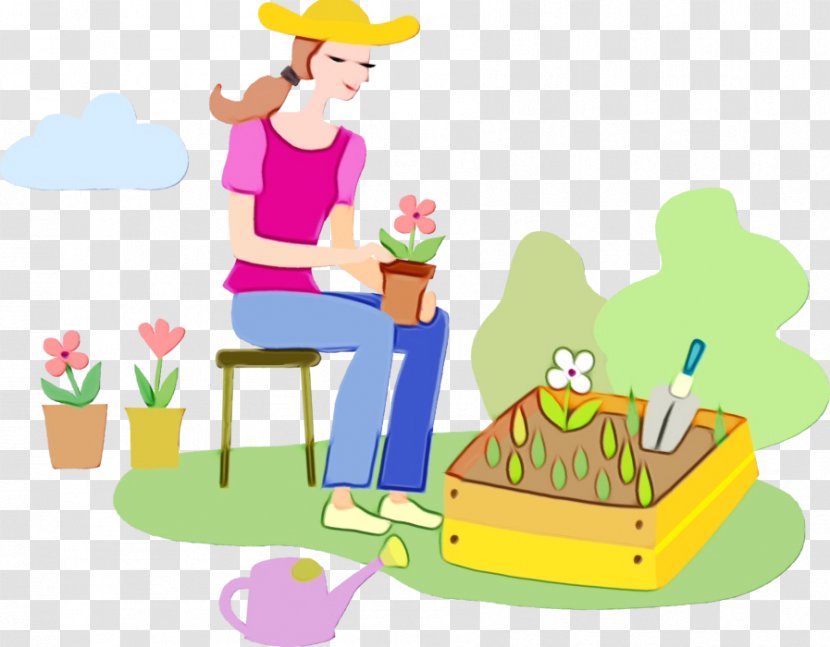 Watercolor Cartoon - Human - Toy Play Transparent PNG