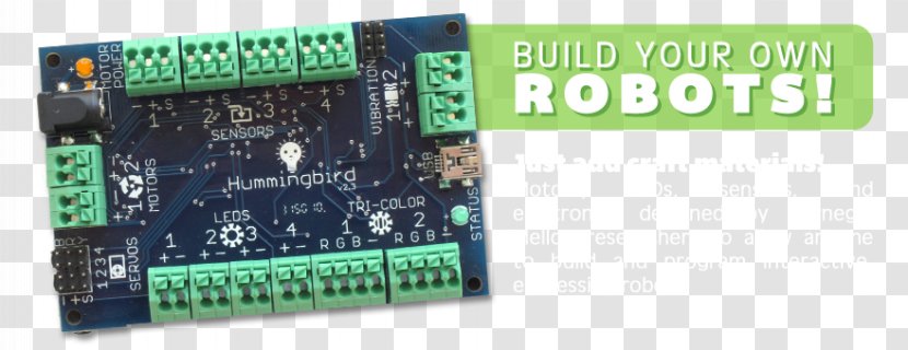 Hummingbird Robot Kit Tetrix Robotics Birdbrain Technologies - Create Lab - Circuit Board Transparent PNG