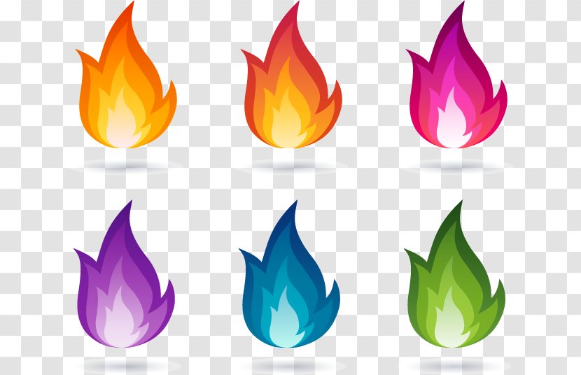 Flame Euclidean Vector Colored Fire - Petal - Design Material Transparent PNG