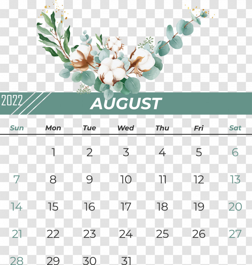 Calendar Line Font Flower Tree Transparent PNG