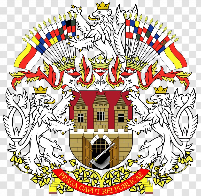 New Town, Prague Coat Of Arms The Czech Republic Capital City - Moscow - Usa Gerb Transparent PNG