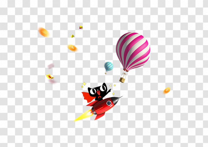 Adobe Fireworks Euclidean Vector - Hot Air Balloon - Lynx,rocket,Helium Transparent PNG