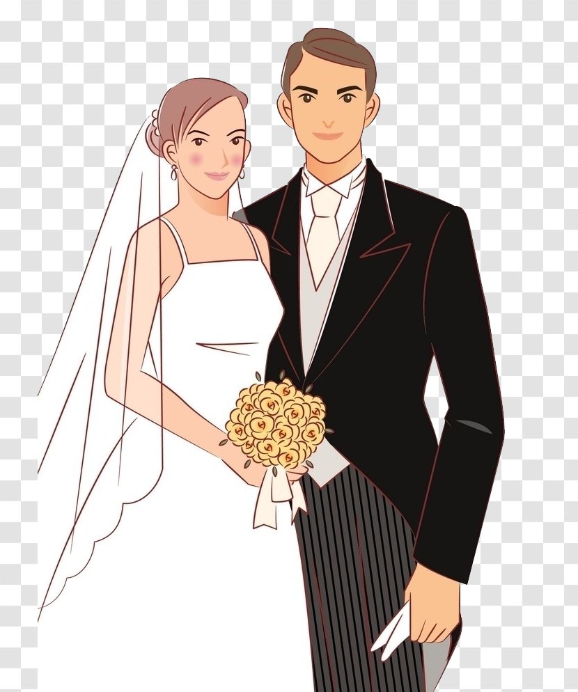 Bride Wedding Photography Cartoon Illustration Transparent PNG