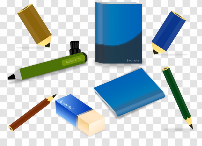 Paper Eraser Pencil - Notebook - Vector Books Transparent PNG