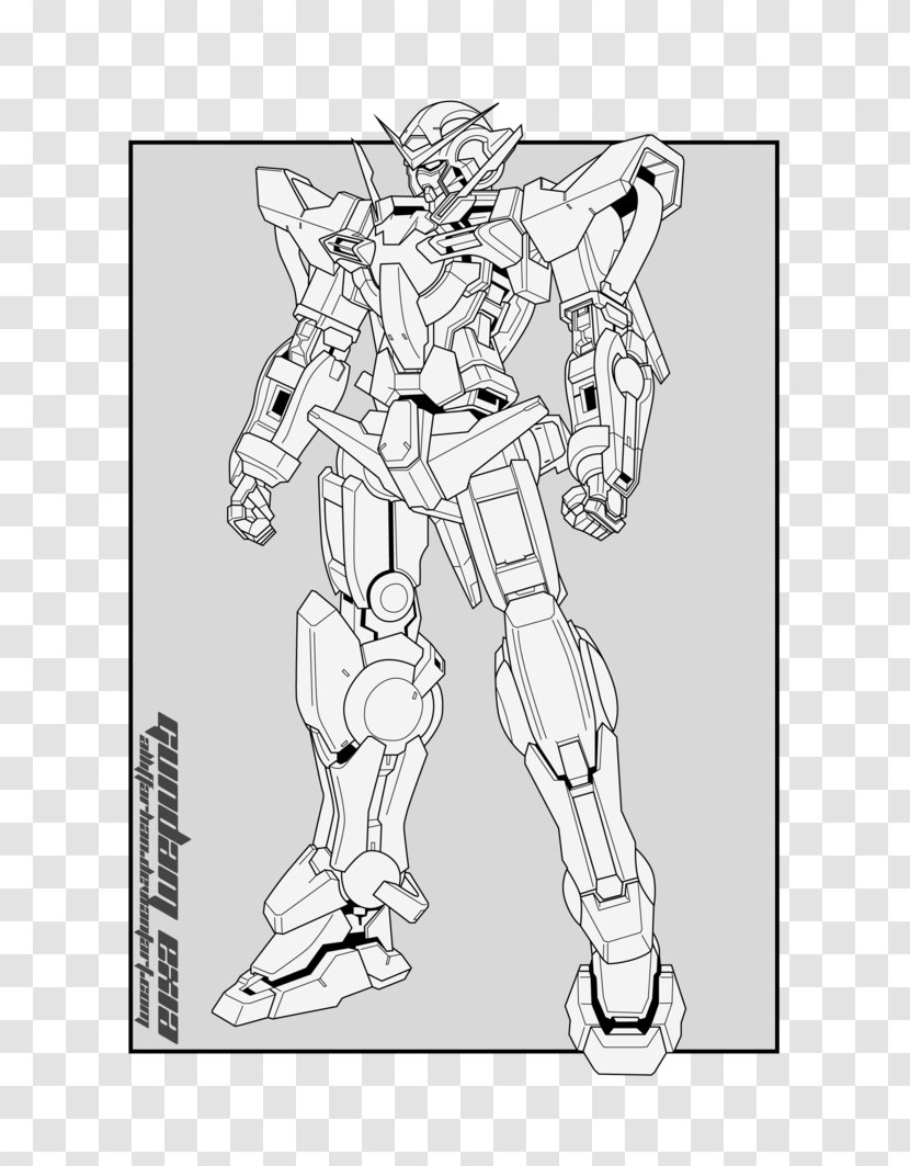Art Book Line DeviantArt Sketch - Machine - Gundam Exia Wallpaper Transparent PNG