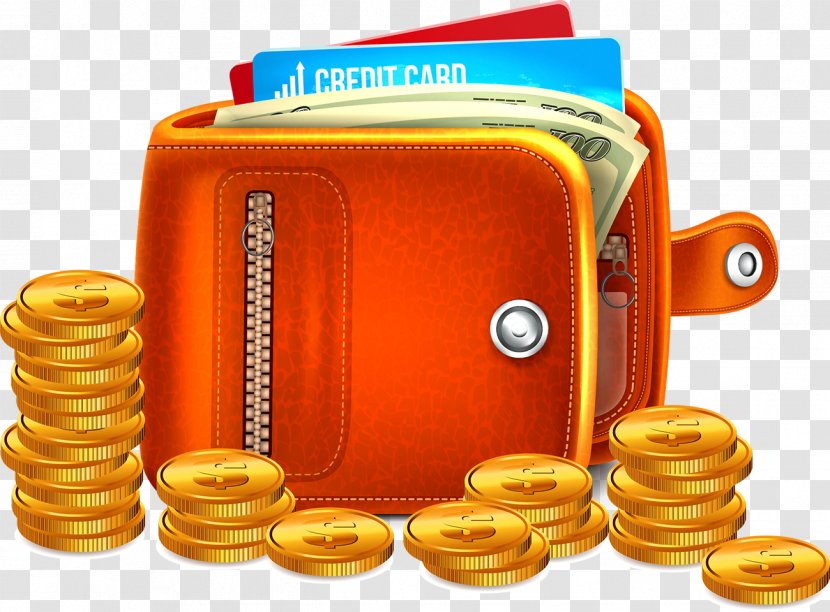 Gold Coin Wallet Credit Stock Photography - Card - Purse Transparent PNG