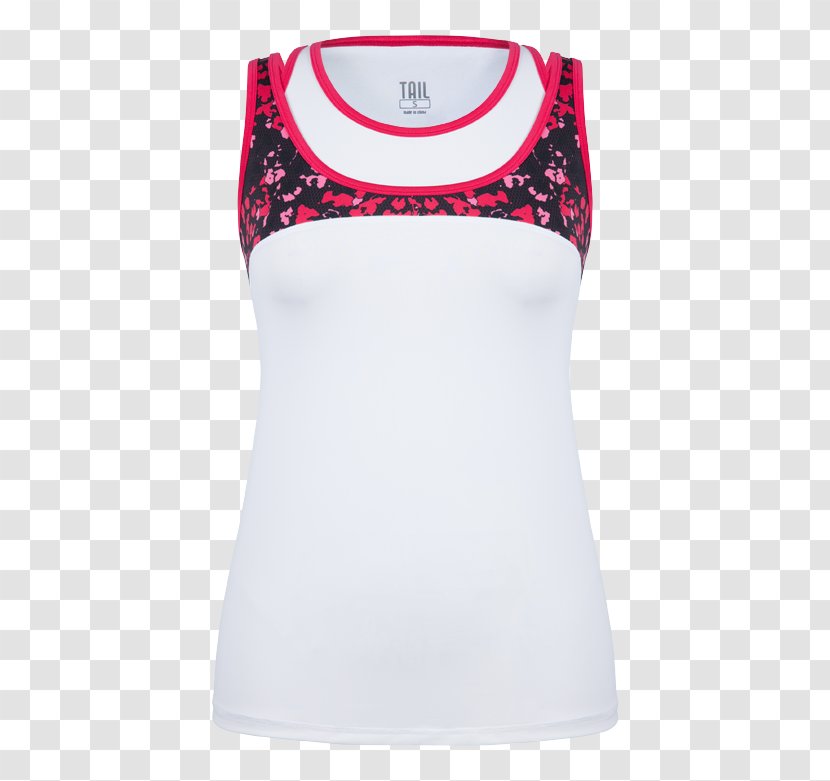 Sleeveless Shirt T-shirt Shoulder - Pink - White Tank Top Transparent PNG