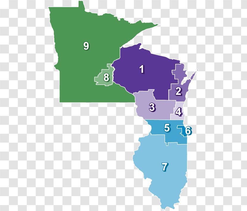 Illinois Missouri Minnesota Map Vector Graphics - Royaltyfree - Bios Transparent PNG