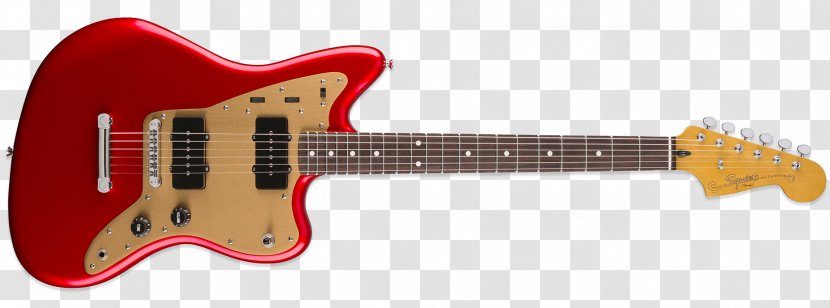 Squier Deluxe Hot Rails Stratocaster Fender Jazzmaster Electric Guitar Musical Instruments Corporation - Cartoon Transparent PNG