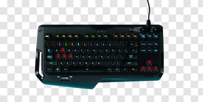 Computer Keyboard Logitech G410 Atlas Spectrum Driving Force GT Gaming Keypad - Rgb Color Model - Multimedia Transparent PNG