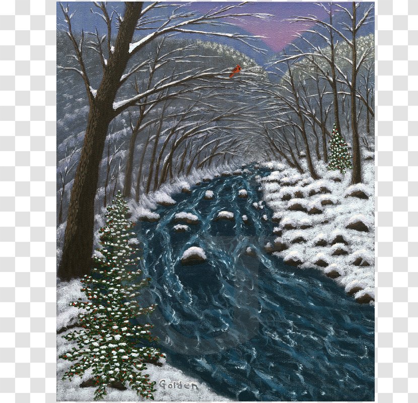 Painting Landscape Winter Branching Transparent PNG