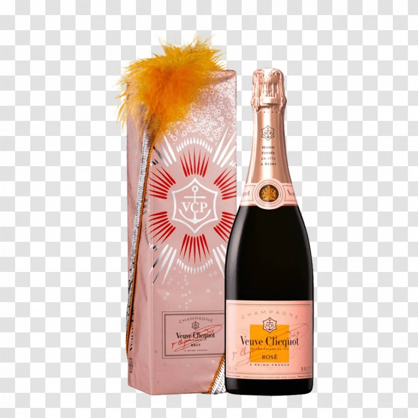 Champagne Wine Rosé Veuve Clicquot Bottle - Box Transparent PNG