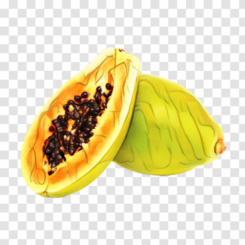 Papaya Vegetarian Cuisine Vitamin C Muskmelon Food - Yellow Transparent PNG