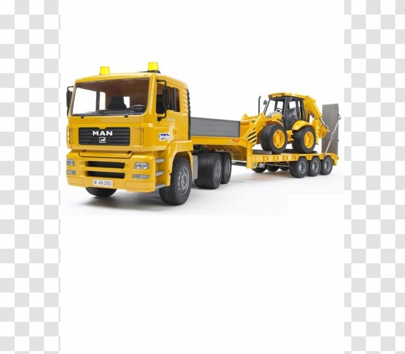 MAN SE JCB Truck Backhoe Loader Bruder - Mode Of Transport Transparent PNG