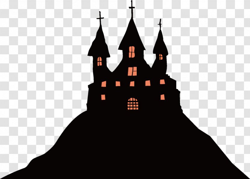 Haunted House Halloween - Place Of Worship - Castle Building Transparent PNG