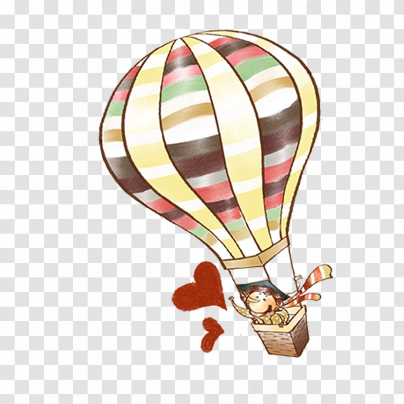 Hot Air Balloon Cartoon Drawing - Element Transparent PNG