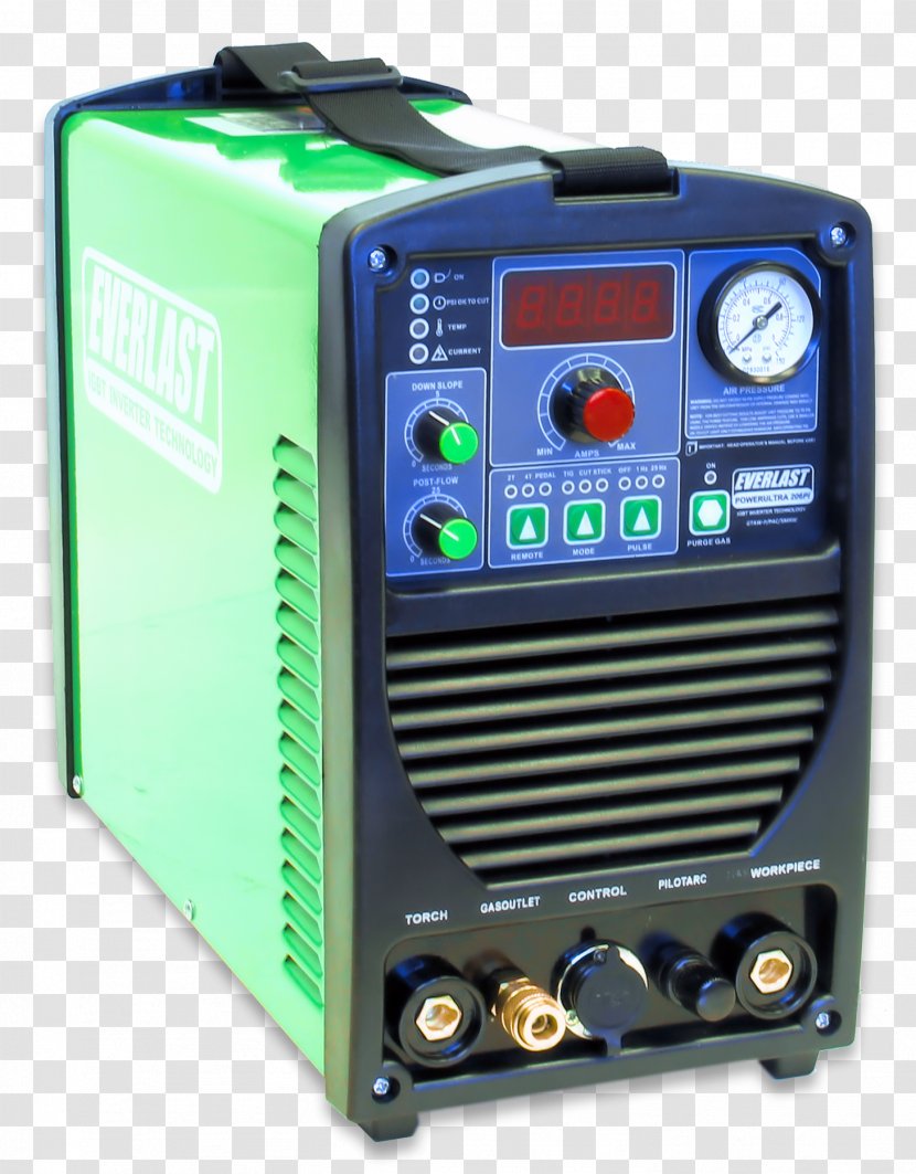 Gas Tungsten Arc Welding Plasma Cutting Everlast SuperUltra 205 - Power Inverter - Shielded Metal Transparent PNG