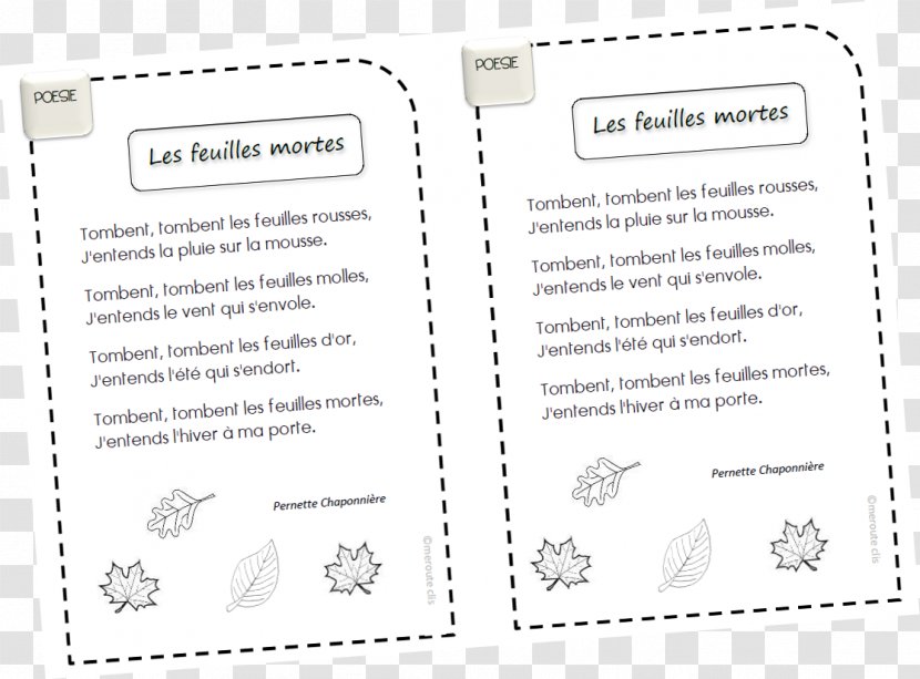 Document Poetry Text Classe Pour L'inclusion Scolaire Season - Watercolor - Autumn Transparent PNG