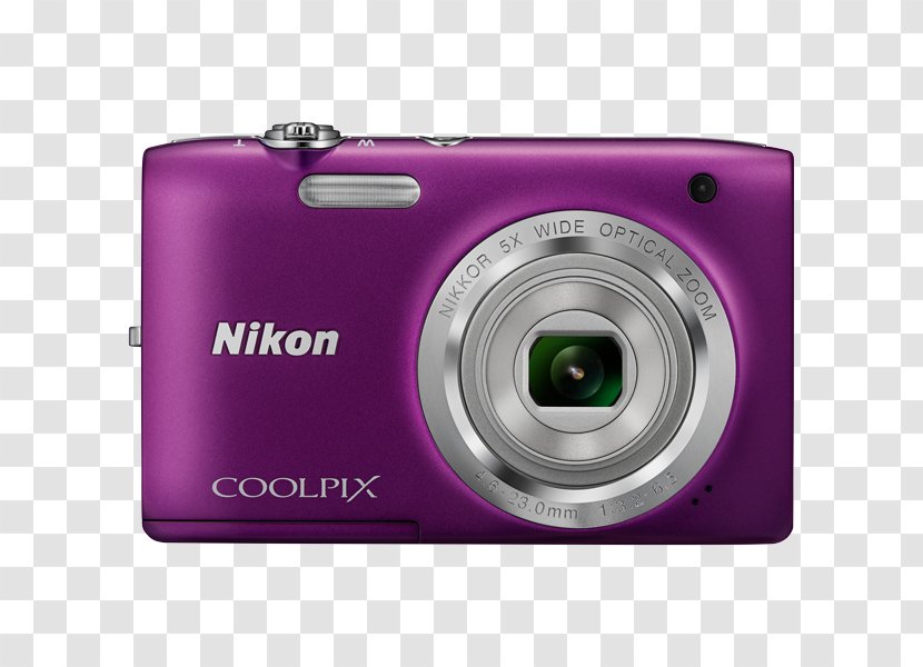 Nikon Coolpix S2800 20.1 MP Point & Shoot Digital Camera With 5X 20.1MP - Photography - Silver Point-and-shoot CameraCamera Transparent PNG