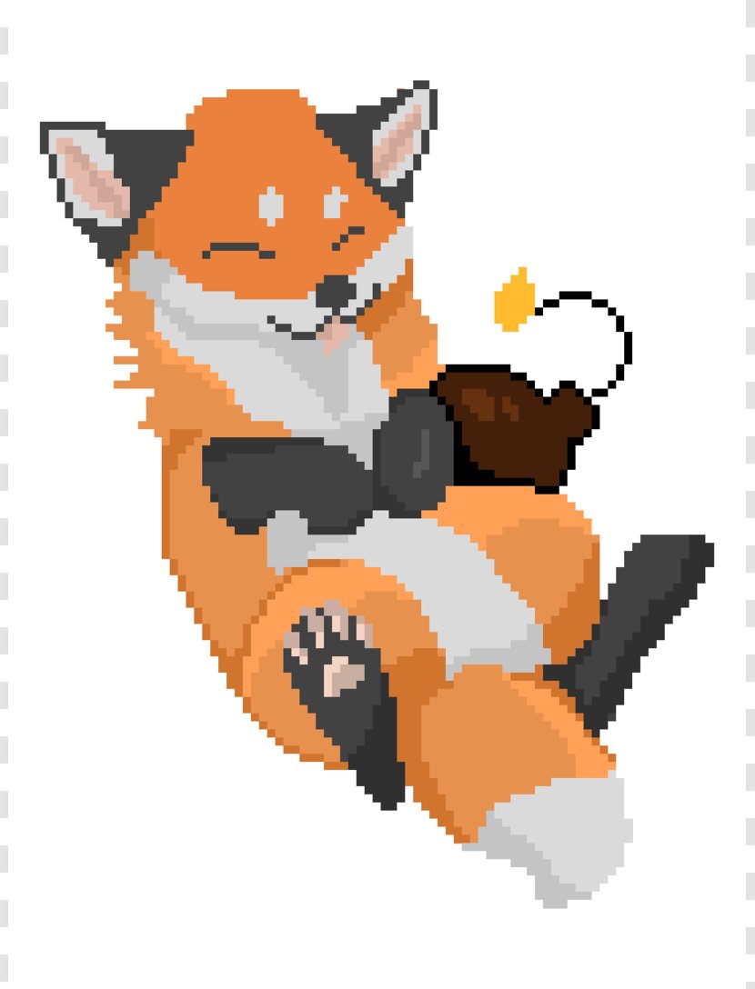 Undertale Pixel Art Fox - Carnivoran Transparent PNG