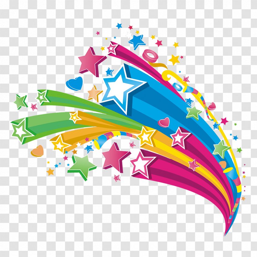 Party Clip Art - Star Perspective Trend Of Design Elements Transparent PNG