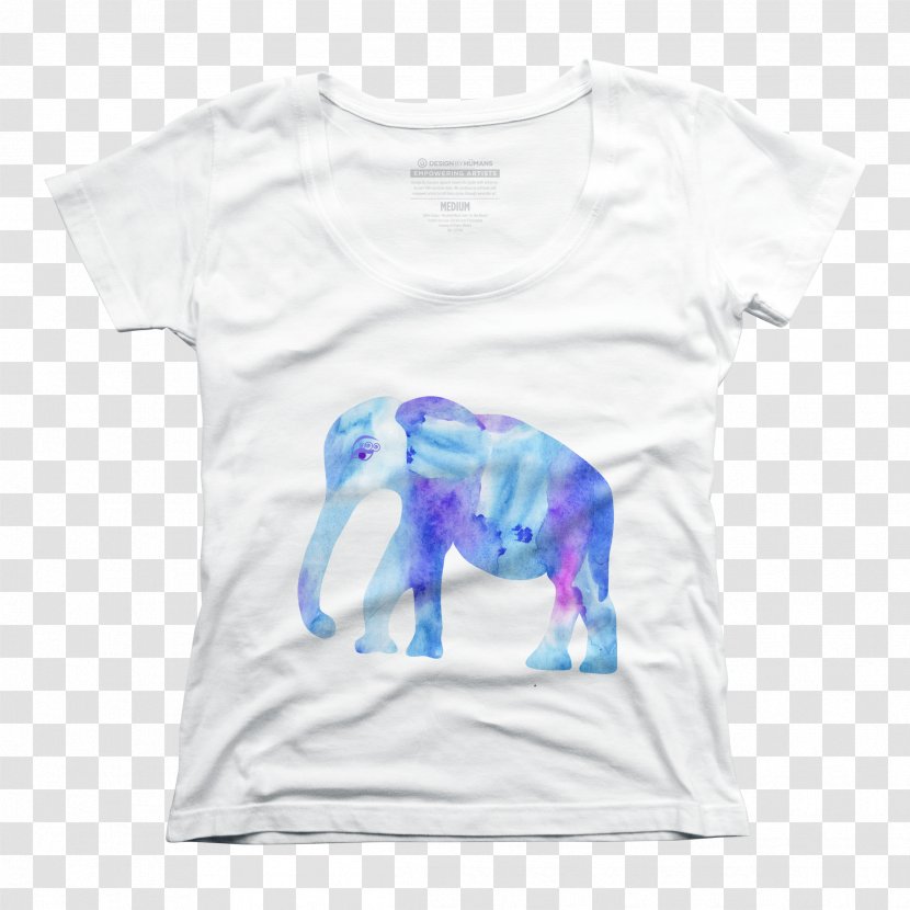 T-shirt Clothing Design By Humans Sleeve - Let It Go - Watercolor Elephant Transparent PNG