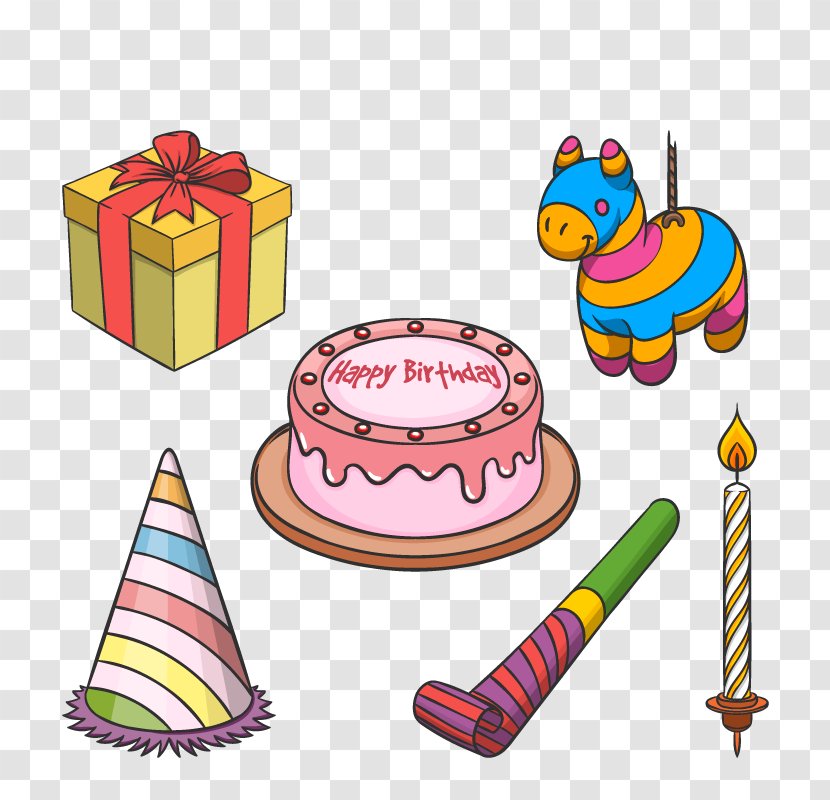 Birthday Gift Clip Art - Photography - Vector Cute Items Transparent PNG