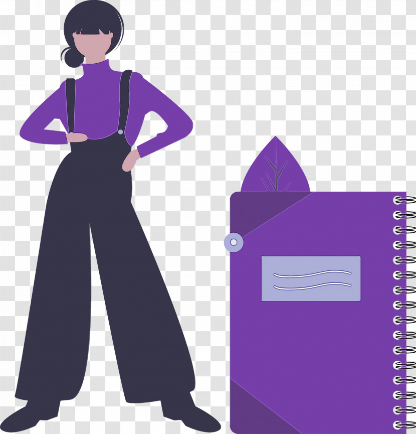 Purple Violet Standing Transparent PNG