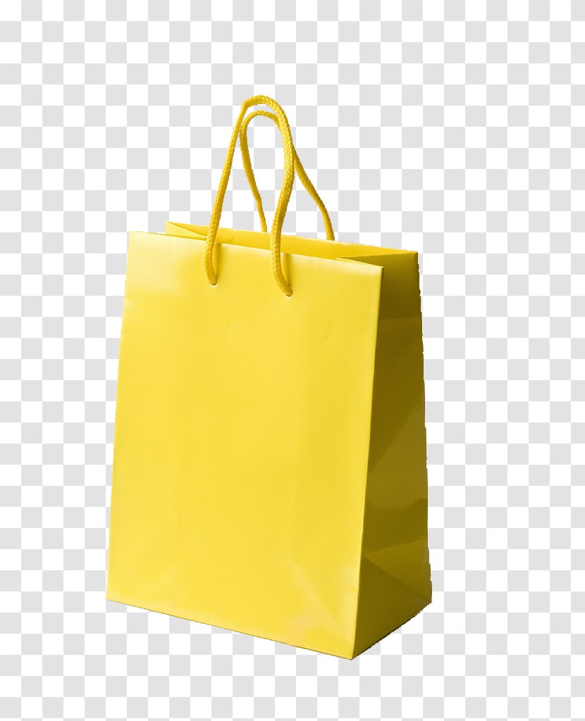 Reusable Shopping Bag Paper - Handbag - Yellow Transparent PNG