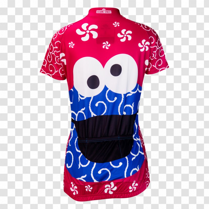 T-shirt Clothing Cycling Jersey Cookie Monster - Electric Blue Transparent PNG