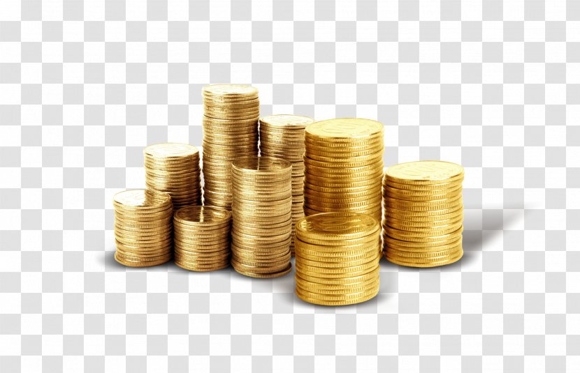 Gold Coin Money Piggy Bank - Saving - Coins Transparent PNG