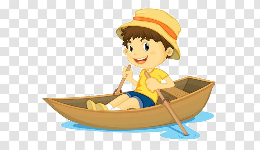 Row, Row Your Boat Rowing Childrens Song Clip Art - Kayaking - Cartoon Character Transparent PNG