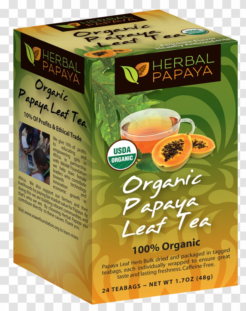 Earl Grey Tea Organic Food Bag Papaya - Rooibos Transparent PNG