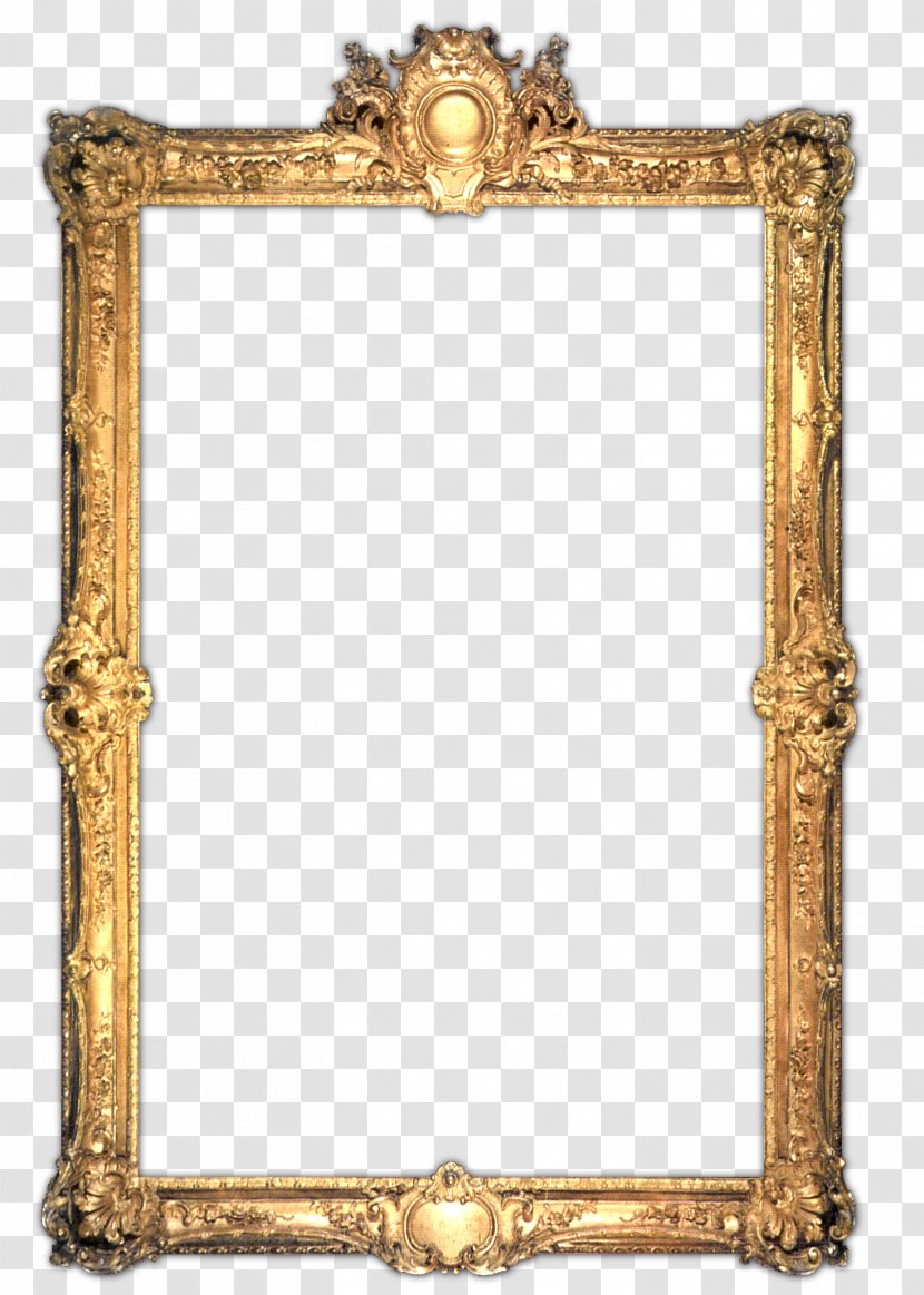 Picture Frames Gold Gilding Mirror - Brass - Frame Vintage Transparent PNG