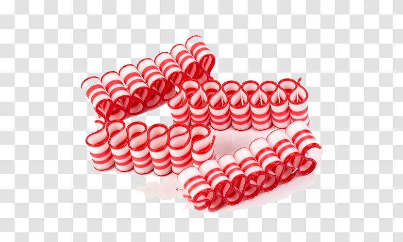 Ribbon Candy Cane Reese's Pieces Peppermint - Hard - Paper Transparent PNG