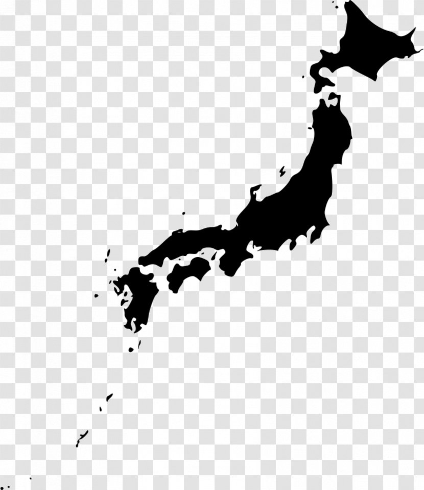 Japan Vector Map - White Transparent PNG