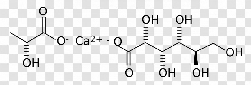 Calcium Lactate Gluconate Lactic Acid - Symmetry - Black And White Transparent PNG