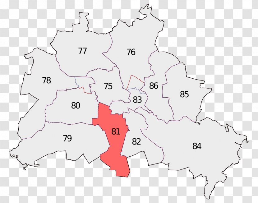 Constituency Of Berlin-Tempelhof-Schöneberg Friedenau Free University Berlin Charlottenburg - Map - Trug Transparent PNG
