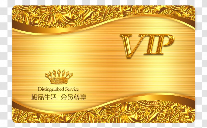 Business Card Gold Template - Material - VIP Membership Design Transparent PNG