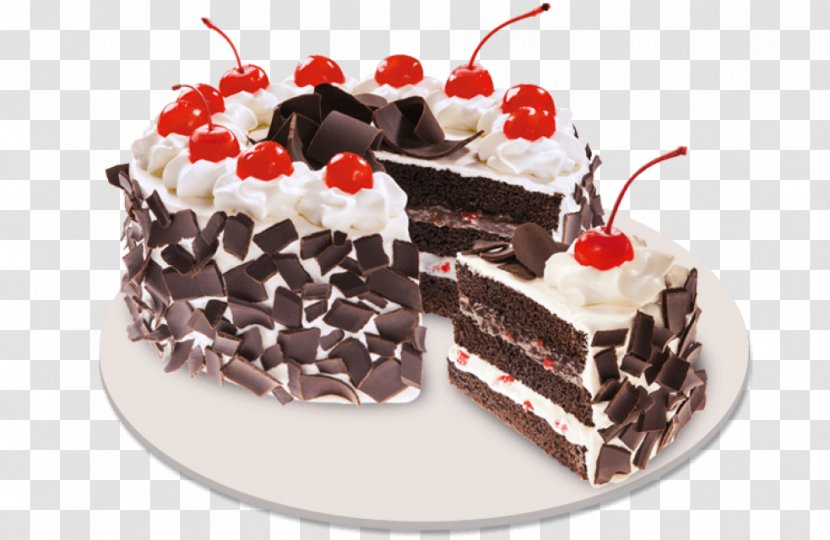 Red Ribbon Black Forest Gateau Bakery Chocolate Cake - Petit Four Transparent PNG