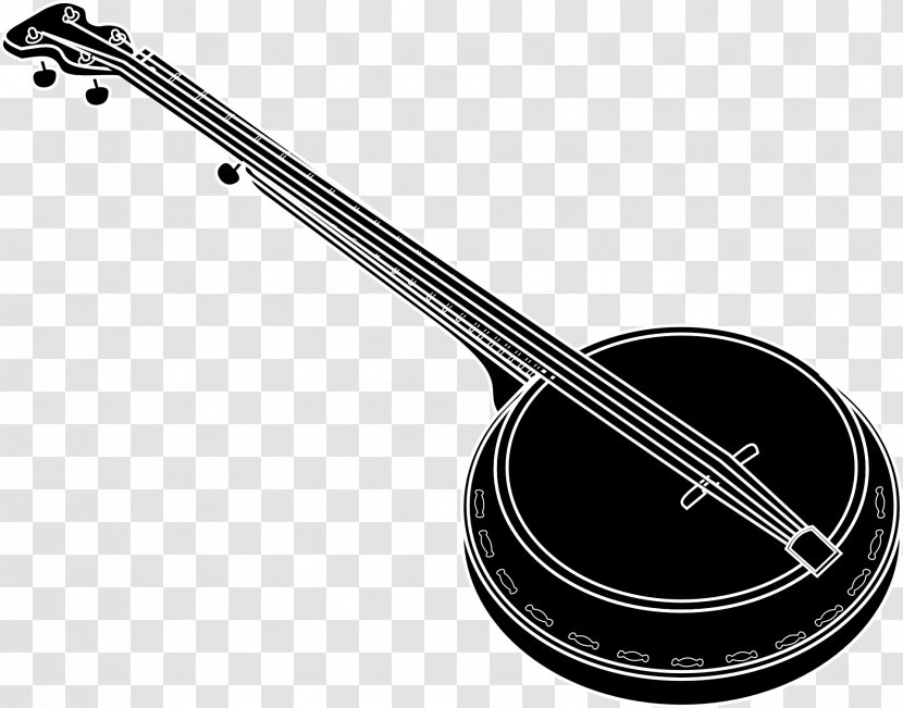 Banjo Drawing Musical Instruments Clip Art - Frame - Instrument Transparent PNG